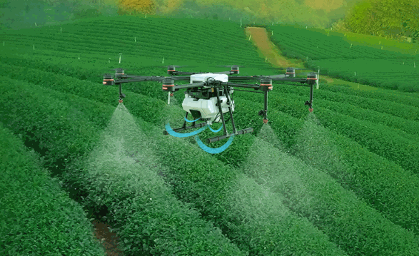 Работа датчиков и системы опыления сельскохозяйственного дрона DJI Agras MG-1