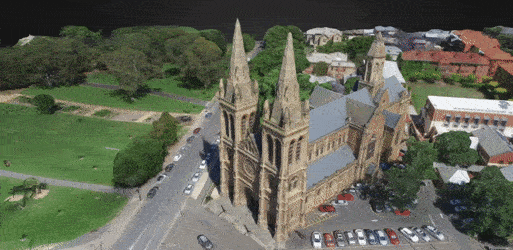 Создание трехмерной модели собора Св. Петра в программе DroneDeploy после съемки с БПЛА